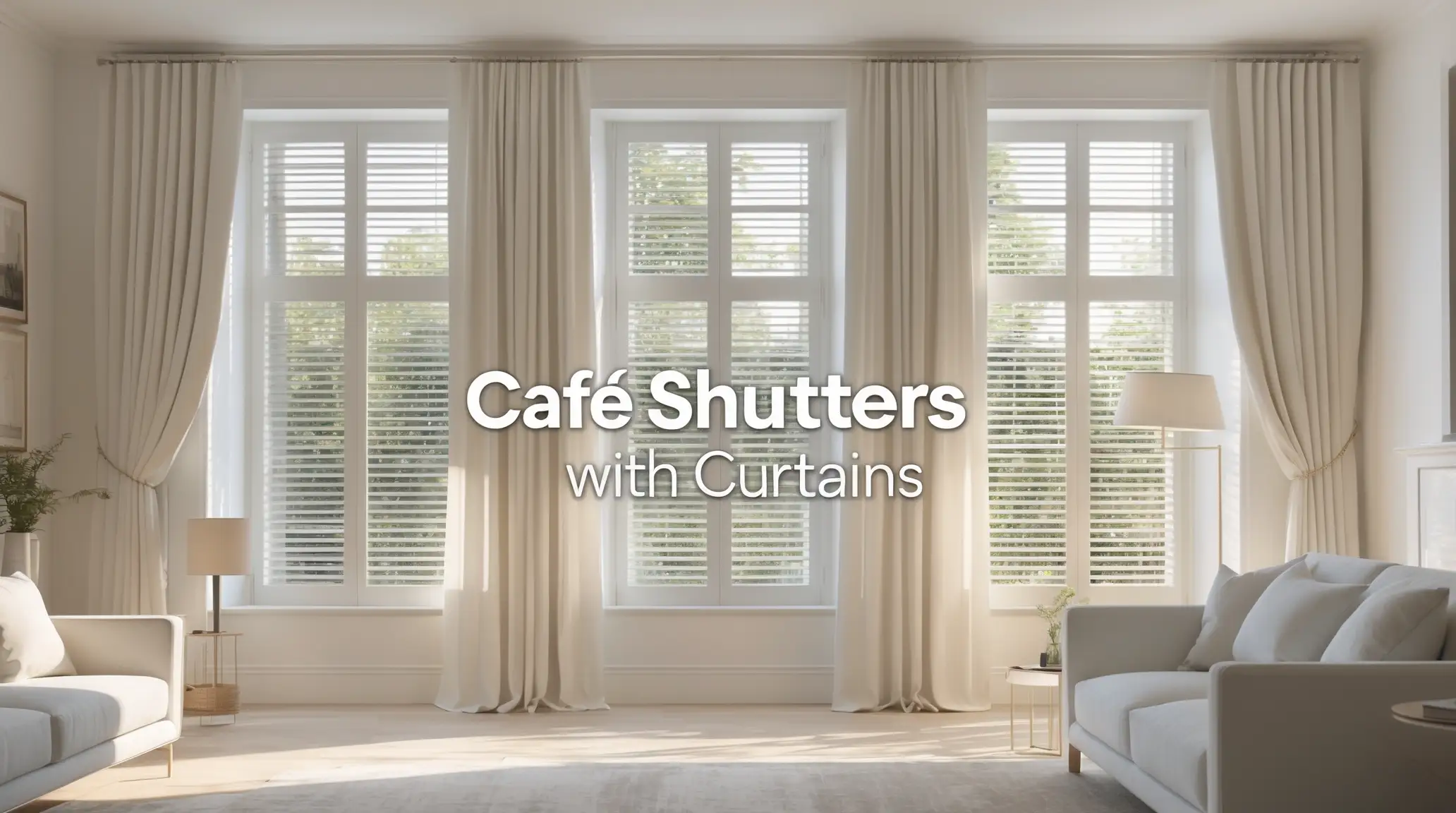 cafe shutters with curtains