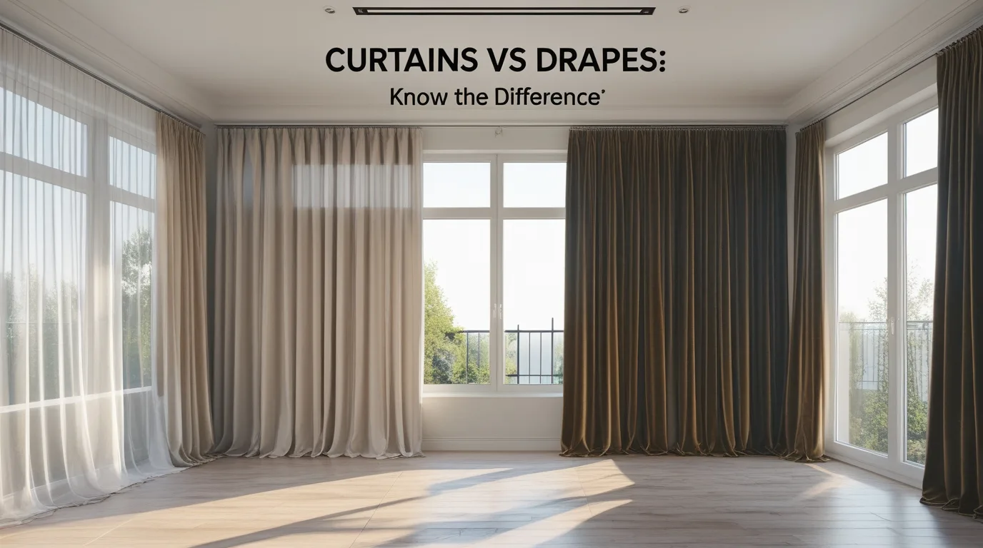difference between curtains and drapes
